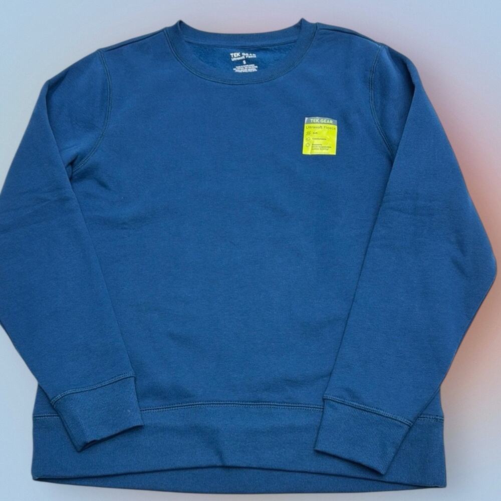 TEK GEAR Adult Small Blue Crew Neck Sweatshirt